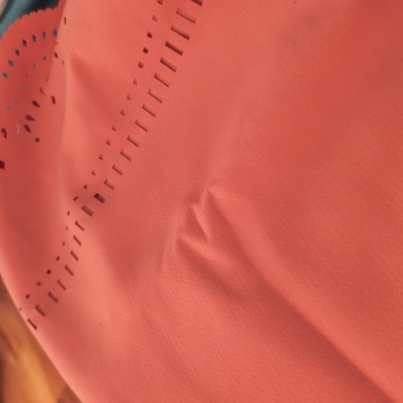 Ann Taylor Loft laser cut A line Coral Color Mini Skirt size 12 - Picture 13 of 14